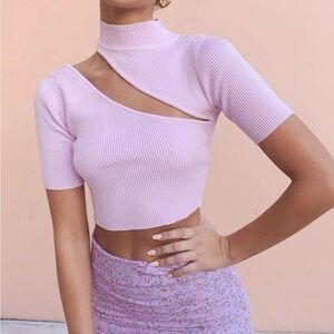 Birdies Soft pink/lilac Knit Top